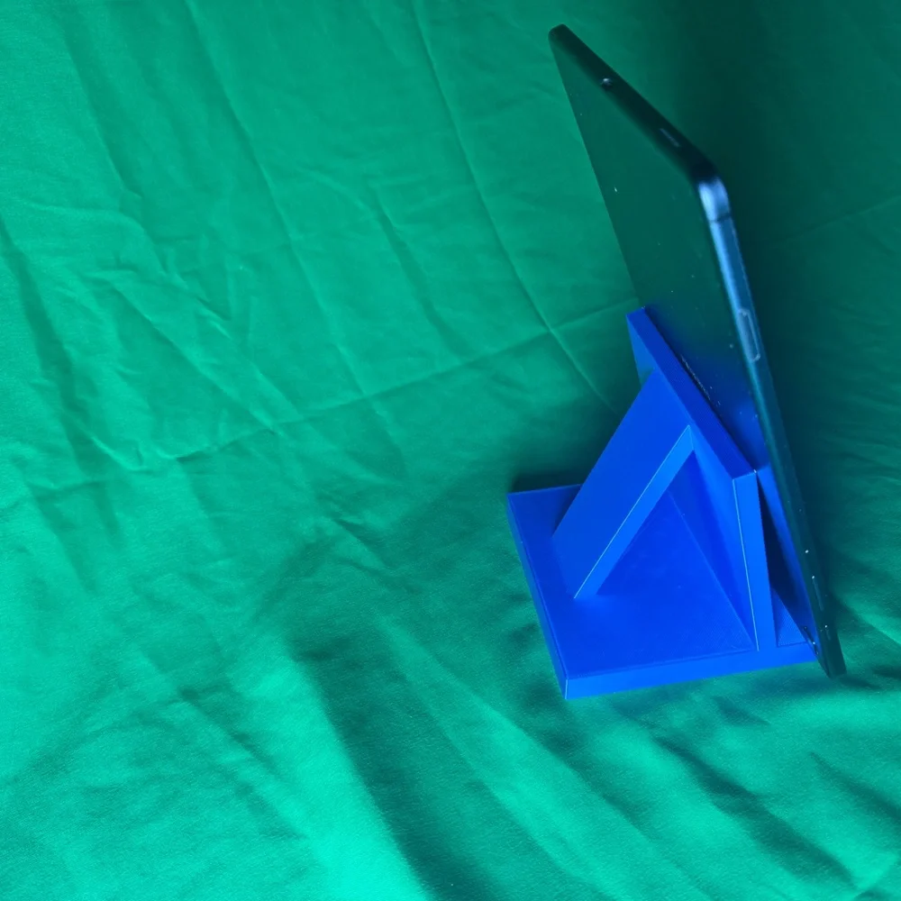 Phone, and tablet stand Mystical blue or lime green heavy duty 3-D printed by me